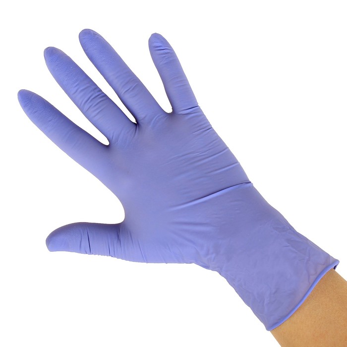 Нитриловые смотровые перчатки с удлинённой манжетой